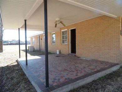 Patio/Deck. Covered patio with terrazo tile.  Two 