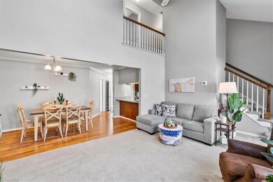 soaring ceilings in the living room