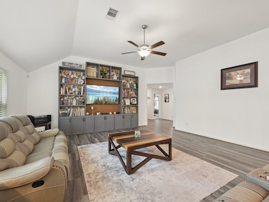 That wall is adorned with a custom built in with b
