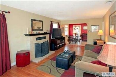 Living room with fireplace