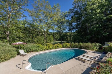The heated pool along the waters edge