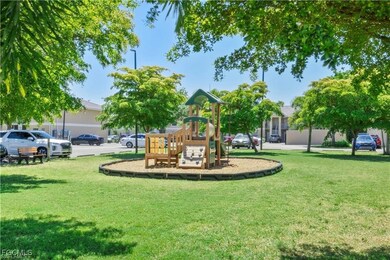 Communal playground with a yard