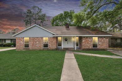 Front view of home at night.