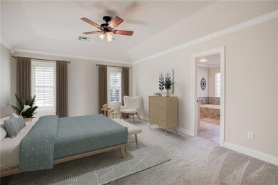 Primary Bedroom is virtually Staged