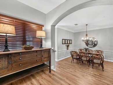 The dining area is a perfect blend of style and fu