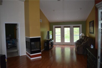 Gleaming Laminate flooring with a view of the fire