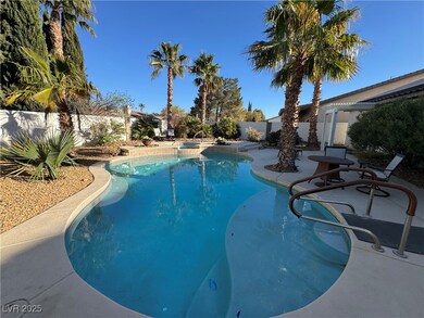 View of pool featuring a fenced backyard, a pool w