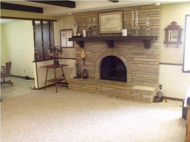 Stone Fireplace in main floor family room