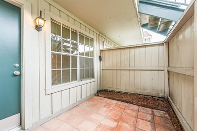 There is a private covered patio area when before