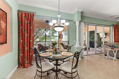 Dining area featuring decorative columns, baseboar