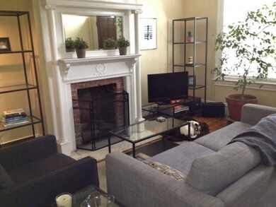 Bright Living room with gas fireplace