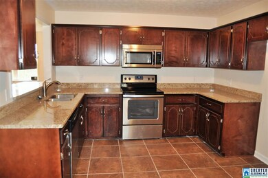 Full view of the kitchen