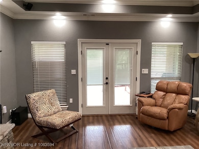 family room out to the covered patio