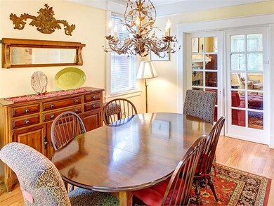 Dining Room. Glass pocket doors separate dining & 