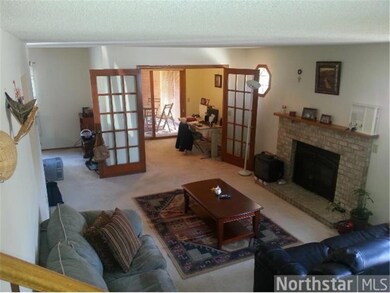 Gorgeous View from Staircase of Living Room & Offi