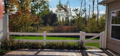 Patio overlooking green space