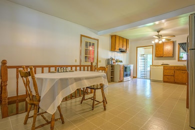 Dining area within the large kitchen.