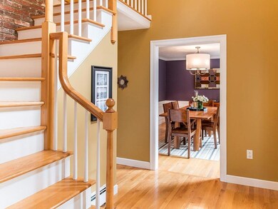 The open foyer leads to both the...