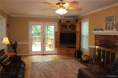 Expansive living room with new paint, hardwood flo