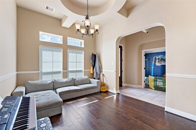 Formal dining w/ coffered ceiling
