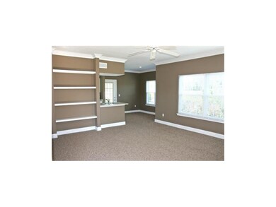 Living Room with Built-In Shelving
