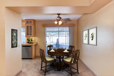 Dining Room off Kitchen and Living Room with access to Covered Brick Floor Patio!