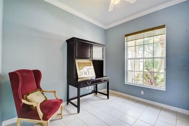 Office/Den with tropical garden view