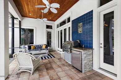 Covered Lanai and Built-In Grill Area