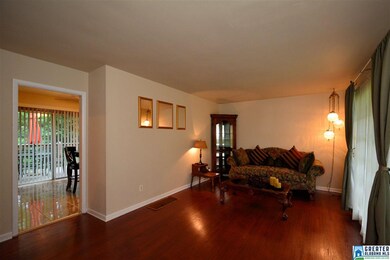 Spacious living room with beautiful hardwood floor