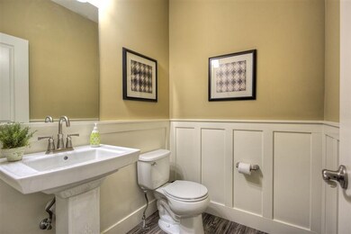 Stock photo - main floor powder room.
