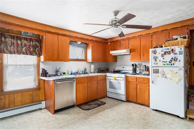 Fully applianced. PLenty of counterspace and storage.