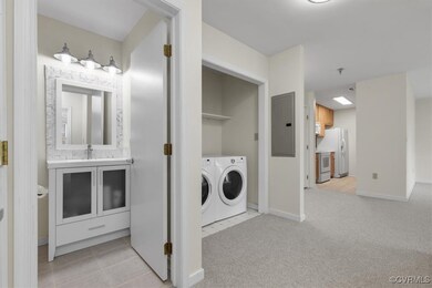 Laundry room with separate washer and dryer, elect