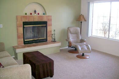 Living room with fireplace