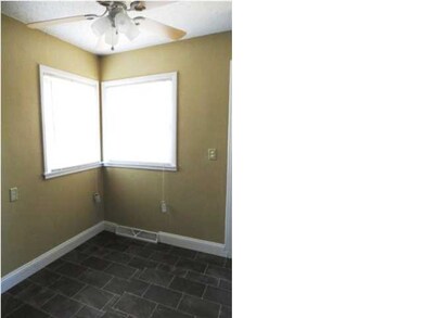 Dining area flows into the