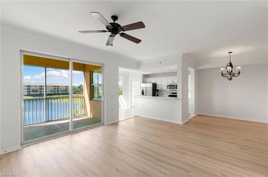 Living area overlooking lake view