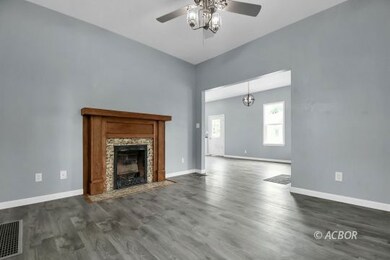 Living room into dining