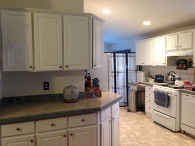 Lots of cupboards in kitchen