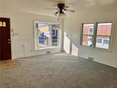 Living room looking at front door