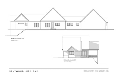 north elevation and west elevation