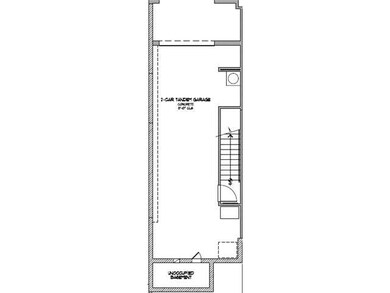 Subterranean 2-car tandem garage