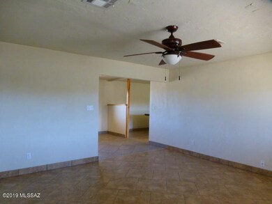 Living room into kitchen