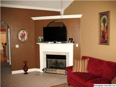 The focal point of the Great Room is a pretty gas 