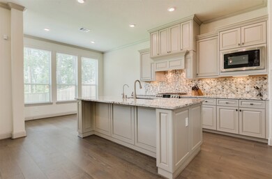 Gourmet kitchen with extra large island.