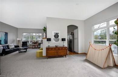 Spacious open-concept includes dining area, living