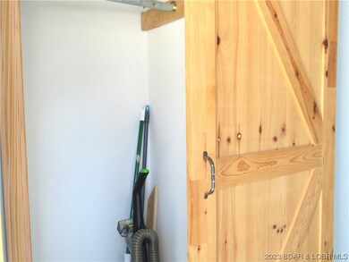 Barn door to closet.