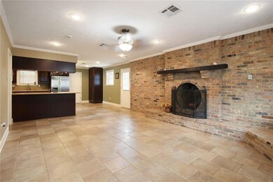 Open Floor Plan with Kitchen leading into large Fa