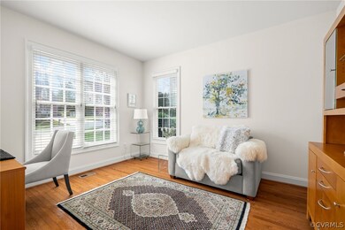 Home Office featuring hardwood flooring