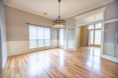 Formal dining room off of kitchen with brand new l