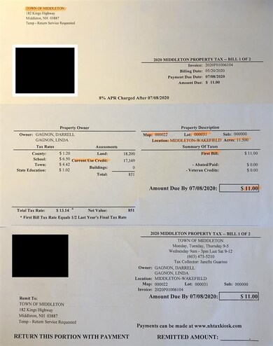 2020 Tax bill- Middleton