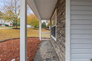 View of covered porch